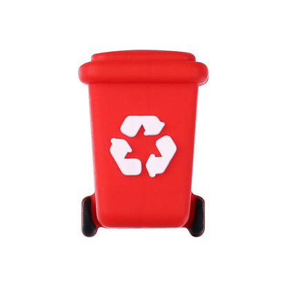 Silicone 3D Focal Beads Sanitation Red Cap Recycling Symbol 15