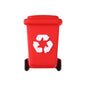 Silicone 3D Focal Beads Sanitation Red Cap Recycling Symbol 15