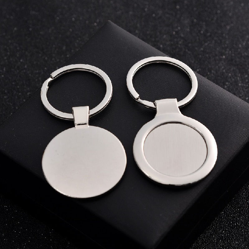 Creative Stainless Steel Blank Keychain Durable Zinc Alloy for Men 2