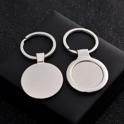 Creative Stainless Steel Blank Keychain Durable Zinc Alloy for Men 2