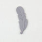 Colorful Feather Shaped Silicone Beads 20pcs - Light Gray