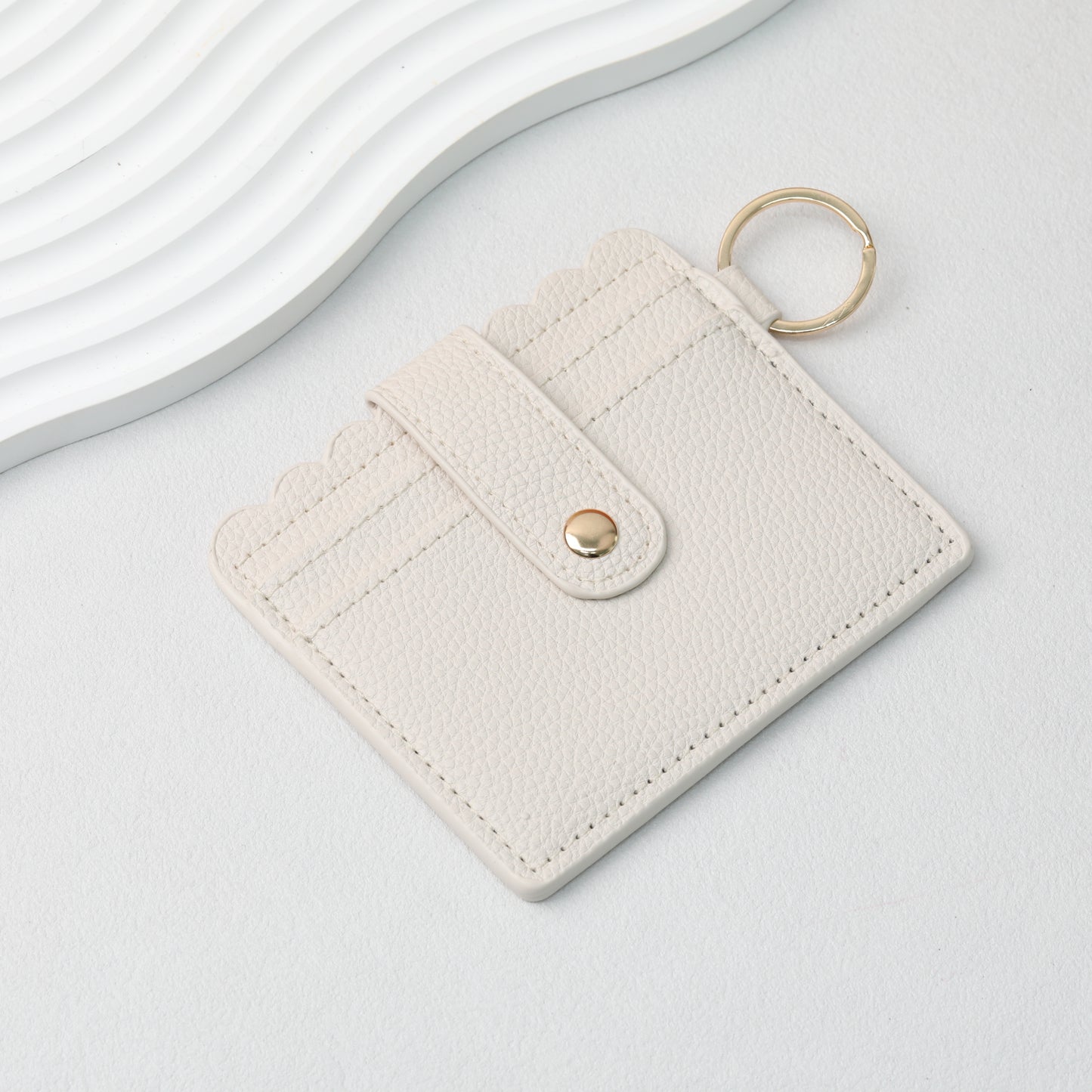 PU Card Holder Keychain Multi Patterned