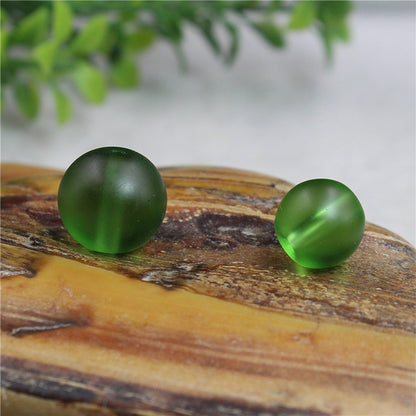 Frosted Round Glass Beads 6mm Assorted Colors Matte Finish 100pcs 8