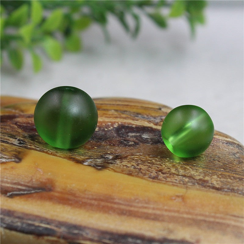 Frosted Round Glass Beads 6mm Assorted Colors Matte Finish 100pcs 8