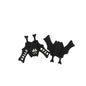 Silicone 3D Focal Beads Halloween Inverted Bat Halloween Text 20pcs