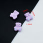 Teddy Bear Metal Beads 15mm Baking Painted Fabric Design 10pcs 10