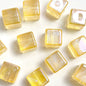Colorful UV Finish Cube Acrylic Beads 14mm Pastel Glow 50pcs 10