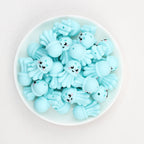 Silicone 3D Jellyfish Focal Beads Blue 20 pcs