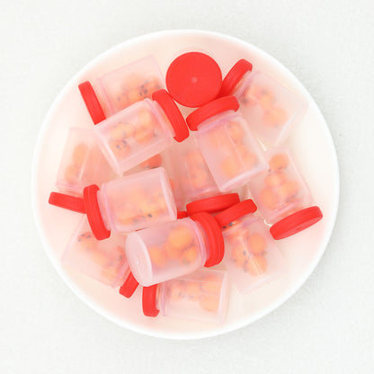 3D Halloween Pumpkin Bottle Silicone Focal Beads 20pcs 4
