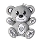 Silicone 3D Focal Beads Hug Bear Outstretched Arms 20pcs 14