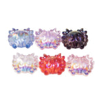 Plating 3D Crab Acrylic Beads 20mm Transparent Colorful 10pcs 4