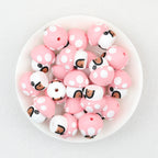 3D Cute Mushroom House Silicone Focal Beads 20Pcs  3