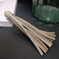 Silver PU Leather Tassel Keychain Metallic 9cm Length - 24 Gold