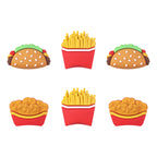 Silicone 3D Focal Beads Fast Food Chicken Nuggets French Fries Taco Pizza 20pcs 3