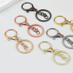 Zinc Alloy Lobster Clasp Keychain Hardware with Split Ring