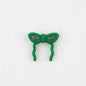 Colorful Bow Silicone Focal Beads with Hole 20 pcs - Green