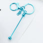 Beadable UV Plating DIY Metal Keychain