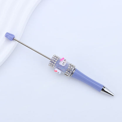 Beadable Pen with Kitty and Rhinestone  44