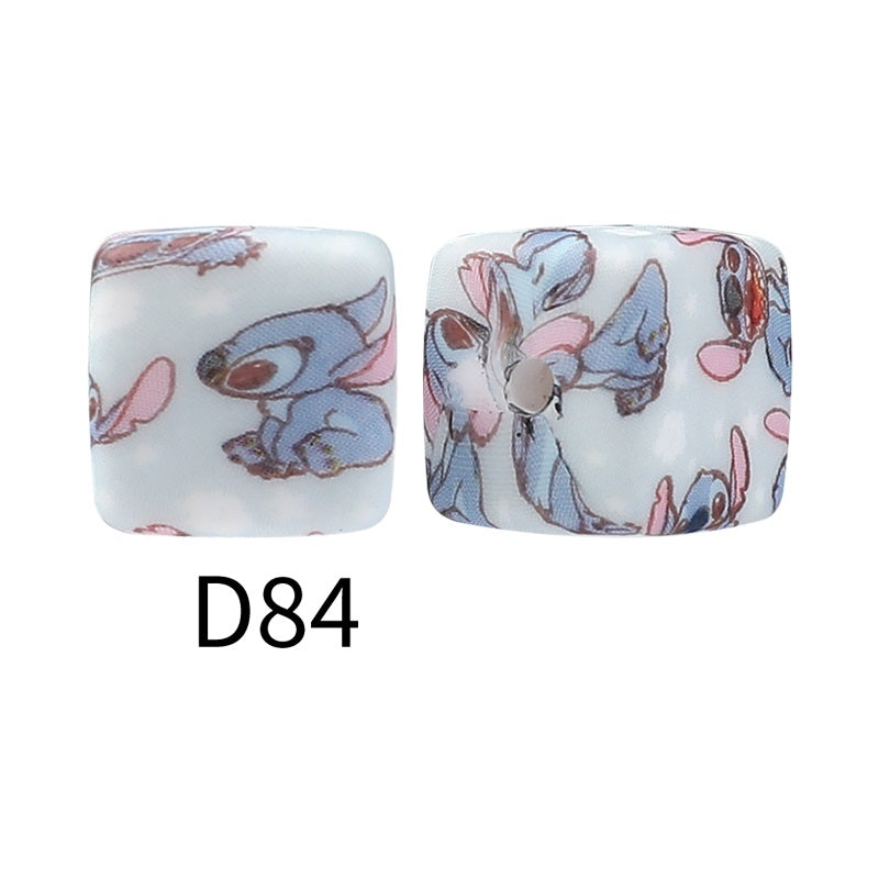 15mm Silicone Beads Disney Character Mix Mickey Stitch Winnie 50pcs 11