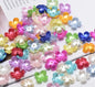 Pearl Clover Acrylic Beads 16x5mm Imitation Pearl ABS Plastic 100pcs