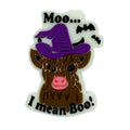 Silicone Focal Beads Halloween Witch Hat Cow With Playful Text 20pcs