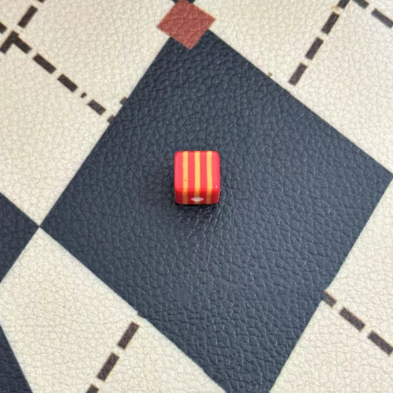 Mcdon Series Acrylic Square Beads 10mm Printed Mixed Colors 20pcs 6