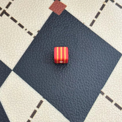 Mcdon Series Acrylic Square Beads 10mm Printed Mixed Colors 20pcs 6