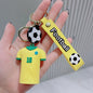 PVC Soccer Jersey Keychain Football Player Number Charm 2