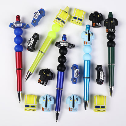 Silicone 3D Police Theme Focal Beads 20 pcs 7