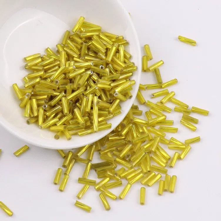 Plating Metallic Color Twisted Bugle Glass Beads 6mm 2500pcs 22