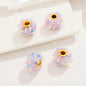 Fabric Glitter Sequin Spacer Beads 16mm 50pcs 14