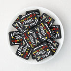 Halloween Square Silicone Focal Beads Magic Theme 20pcs