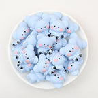 3D Animal Silicone Focal Beads Cute Rabbit Dog Design 20pcs