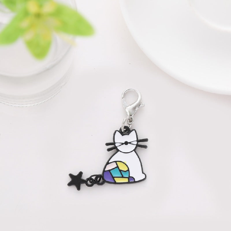 Enamel Astronaut Keychain Metal Zinc Alloy Space Theme Charm 26