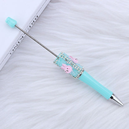 Beadable Pen with Cute Bunny and Rhinestone 9