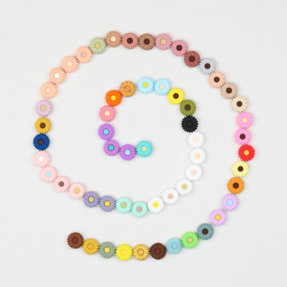 20pcs 20mm Daisy Sunflower Silicone Focal Beads 4