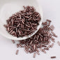 Plating Metallic Color Twisted Bugle Glass Beads 6mm 2500pcs 20