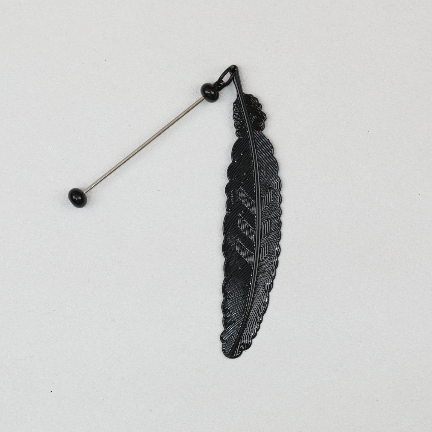 Beadable Feather Bookmarks Metal Colorful Detailed 13g
