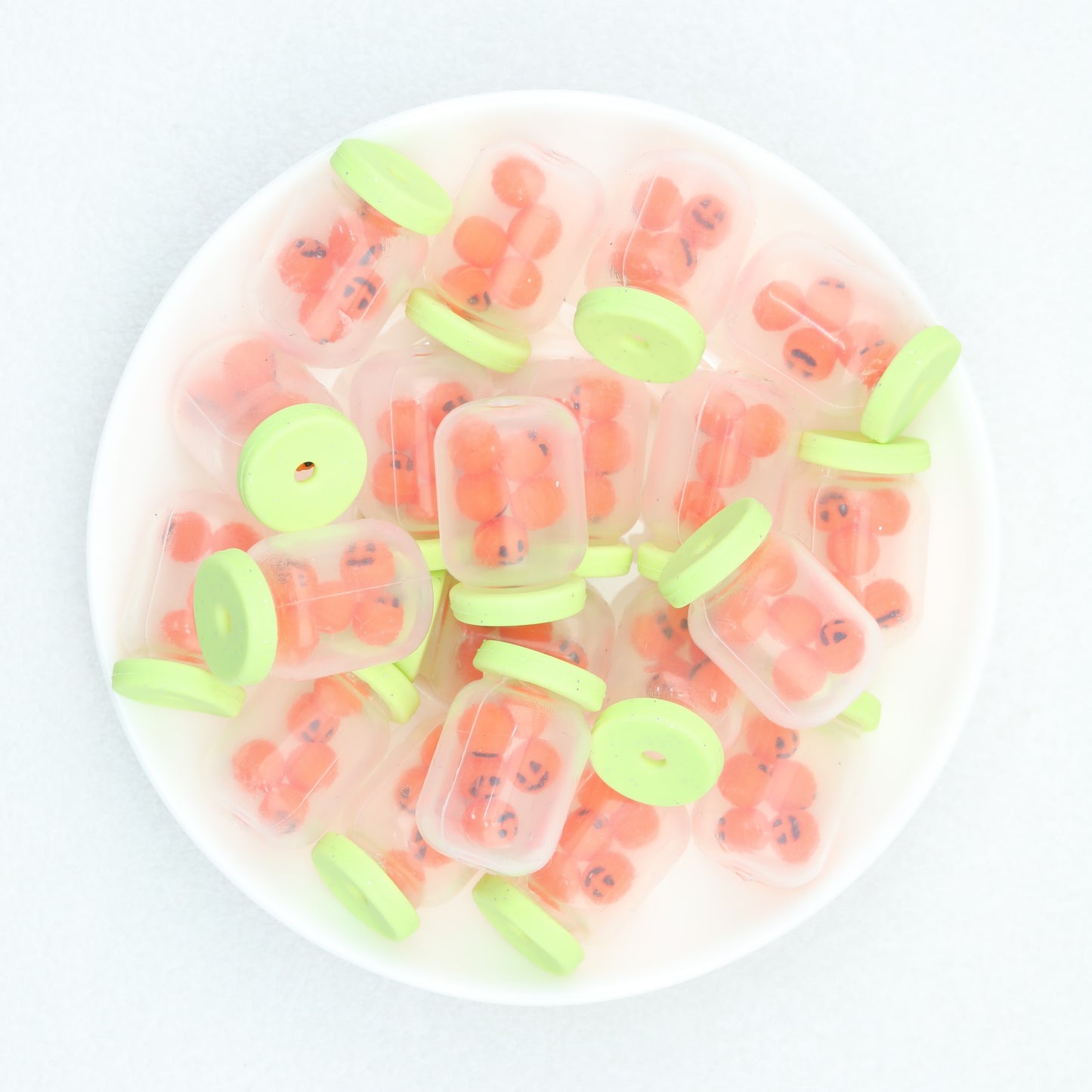 Halloween Pumpkin 3D Silicone Focal Beads 20 pcs 4