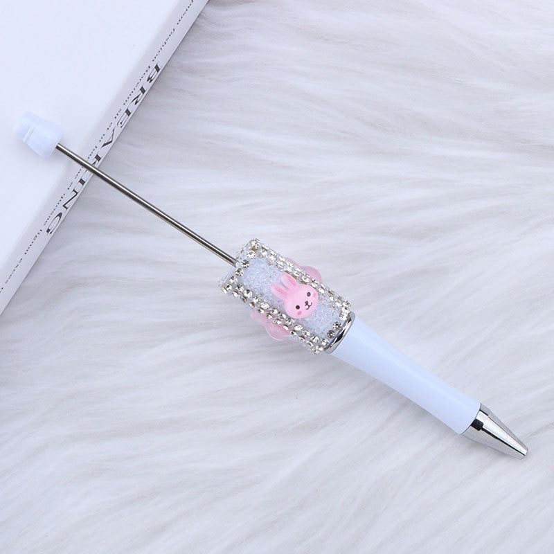 Beadable Pen with Cute Bunny and Rhinestone 7