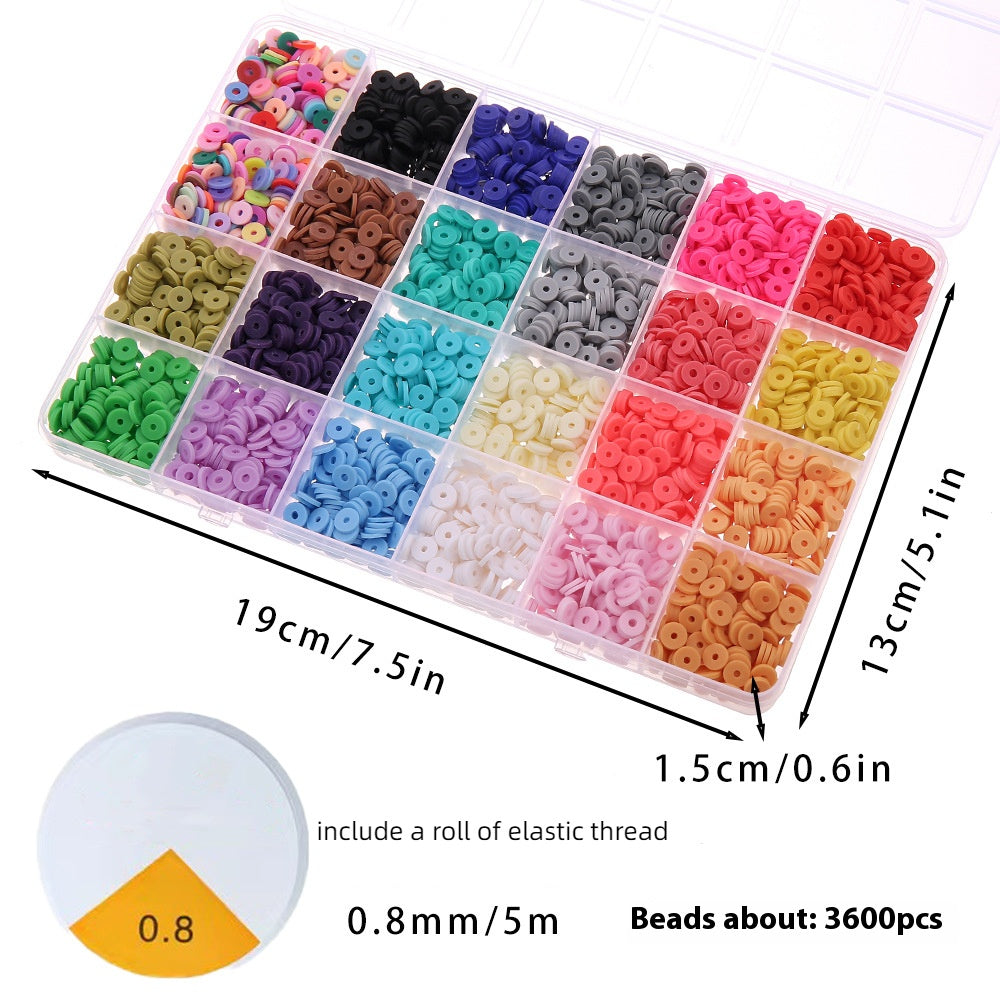 Heishi Clay Beads 6mm Polymer Colorful Matte Doughnut 1 Strand 15