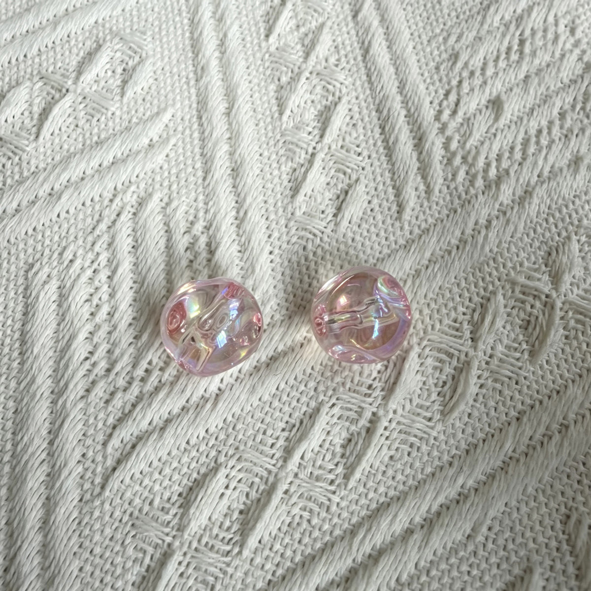 Transparent Iridescent Fig Shaped Acrylic Beads 15mm 50pcs 9