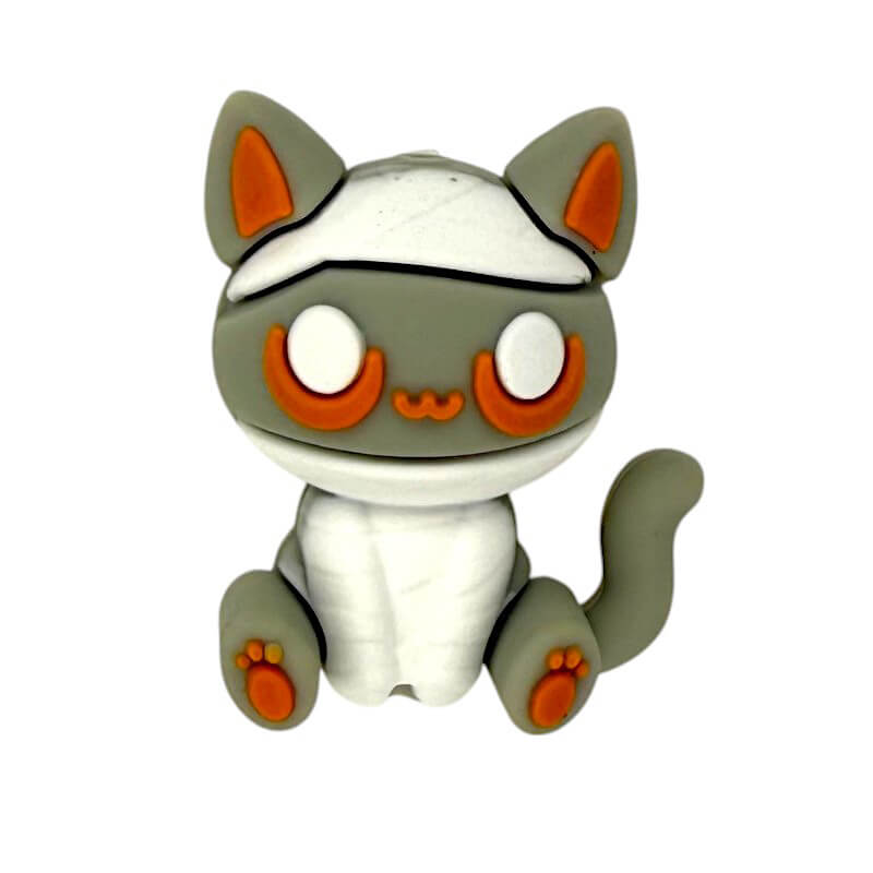 Silicone 3D Focal Beads Bandage Cat Sitting Pose 20pcs 2