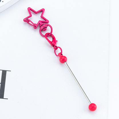 Beadable Metal Keychains Star-shaped