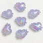 UV Finish Heart Star Acrylic Beads 14x20mm Glow In The Dark 50pcs 8