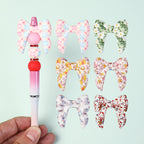 10pcs 3D Bow Printed Silicone Focal Beads