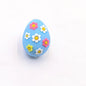 Silicone 3D Focal Beads Easter Egg Four Color Floral Accents 2