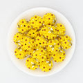 Yellow Bee Floral Cluster Polymer Clay Bubblegum Beads 20mm 10pcs 2