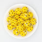 Yellow Bee Floral Cluster Polymer Clay Bubblegum Beads 20mm 10pcs 2