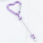 Beadable Metal Carabiners Heart-shaped With Bars